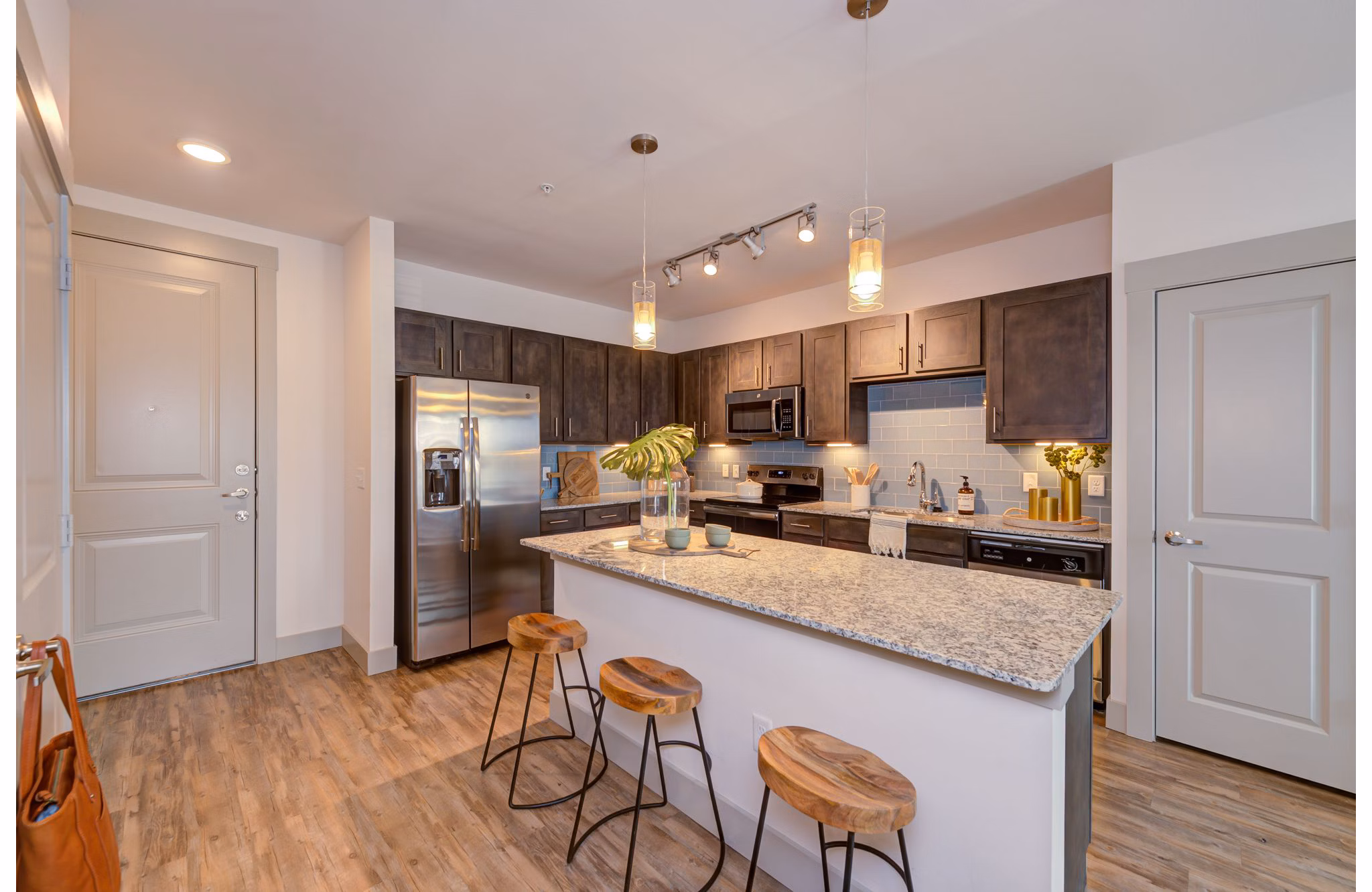 kitchen at The Reflection at Montgomery Ridge Apartments