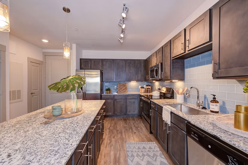 kitchen at The Reflection at Montgomery Ridge Apartments