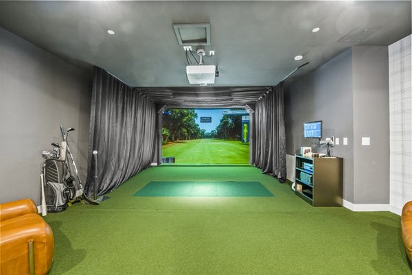 virtual golf driving range at Canter Green Apartments