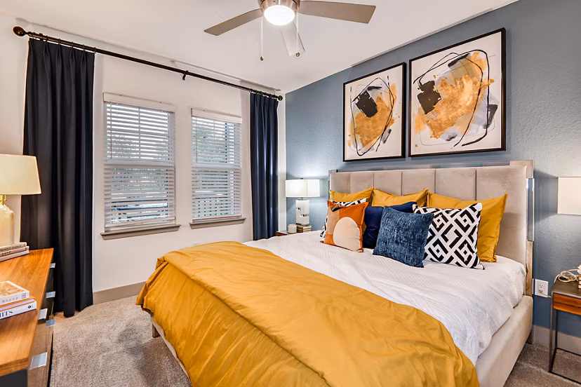 Encore Metro at Millenia: Elegant bedroom with modern decor in luxury apartments