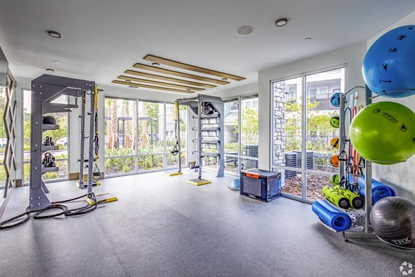 fitness center at Encore Metro at Millenia Apartments