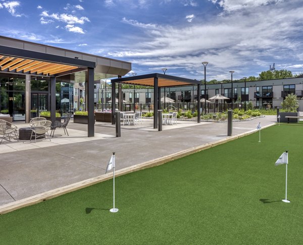 putting green at Waterford Bay Apartments