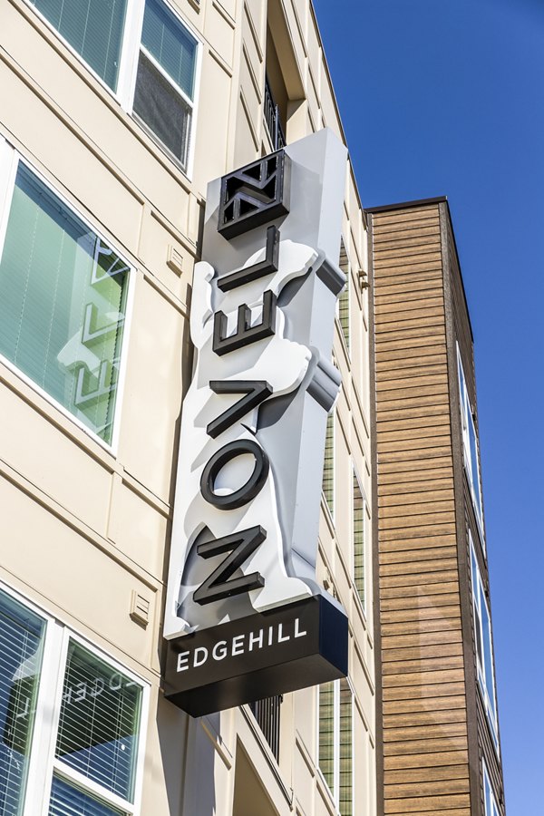 Signage at Novel Edgehill Apartments: Modern luxury apartments in desirable neighborhood