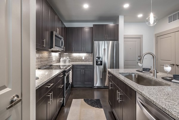 kitchen at Alexan Flower Mound Apartments