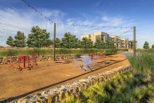 courtyard at Alexan Flower Mound Apartments