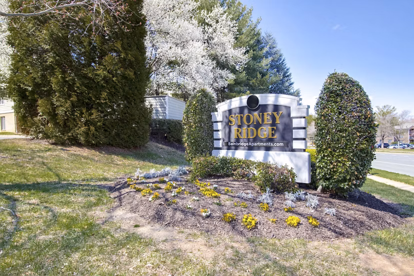 Avana Stoney Ridge: Modern signage at luxury apartments in Richmond