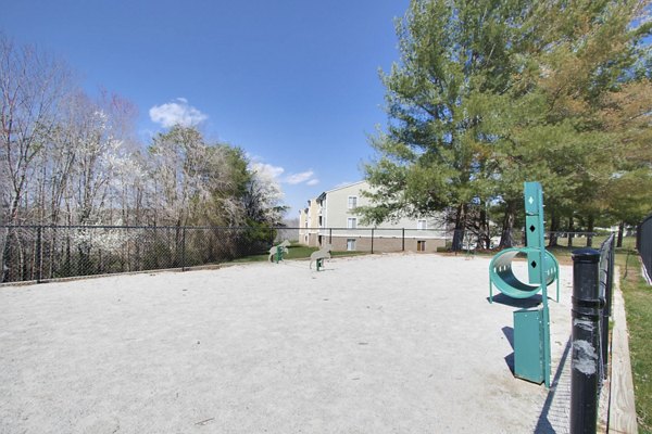 Dog park with agility equipment at Avana Stoney Ridge Apartments