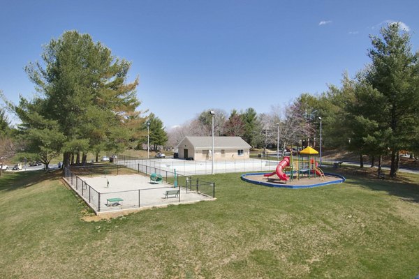 Children playing on colorful playground at Avana Stoney Ridge Apartments, luxury living community with family-friendly amenities