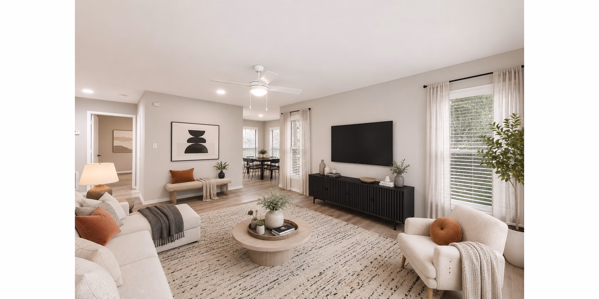 Living Room at Avana Chase Apartments