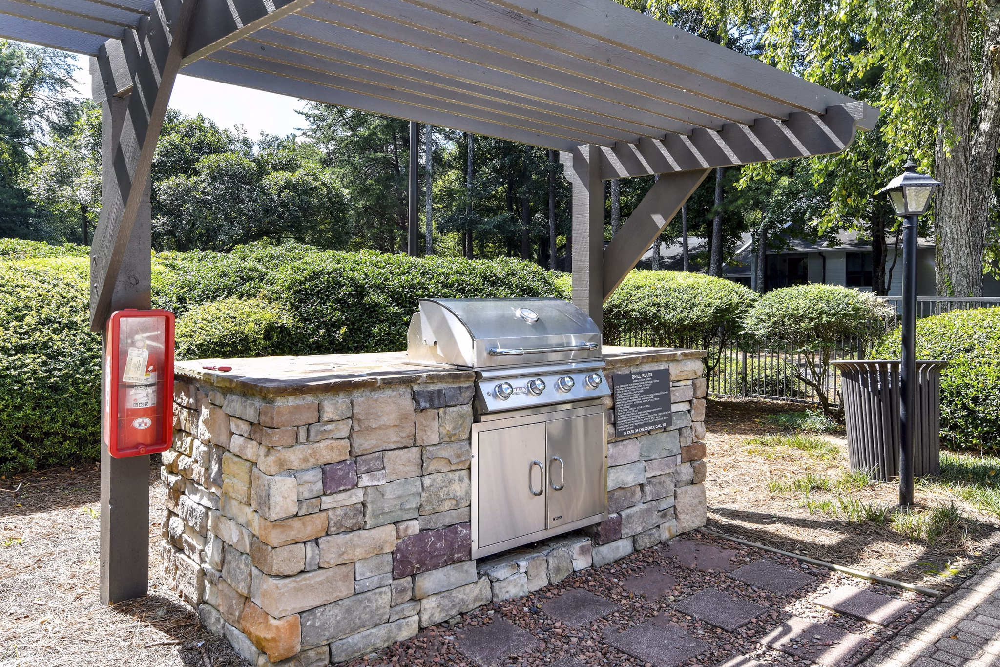Outdoor grill area at Avana Chase Apartments, perfect for social gatherings and dining in style