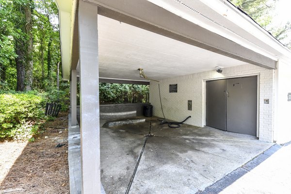 Convenient car care station at Avana Chase Apartments, offering maintenance facilities and services for residents