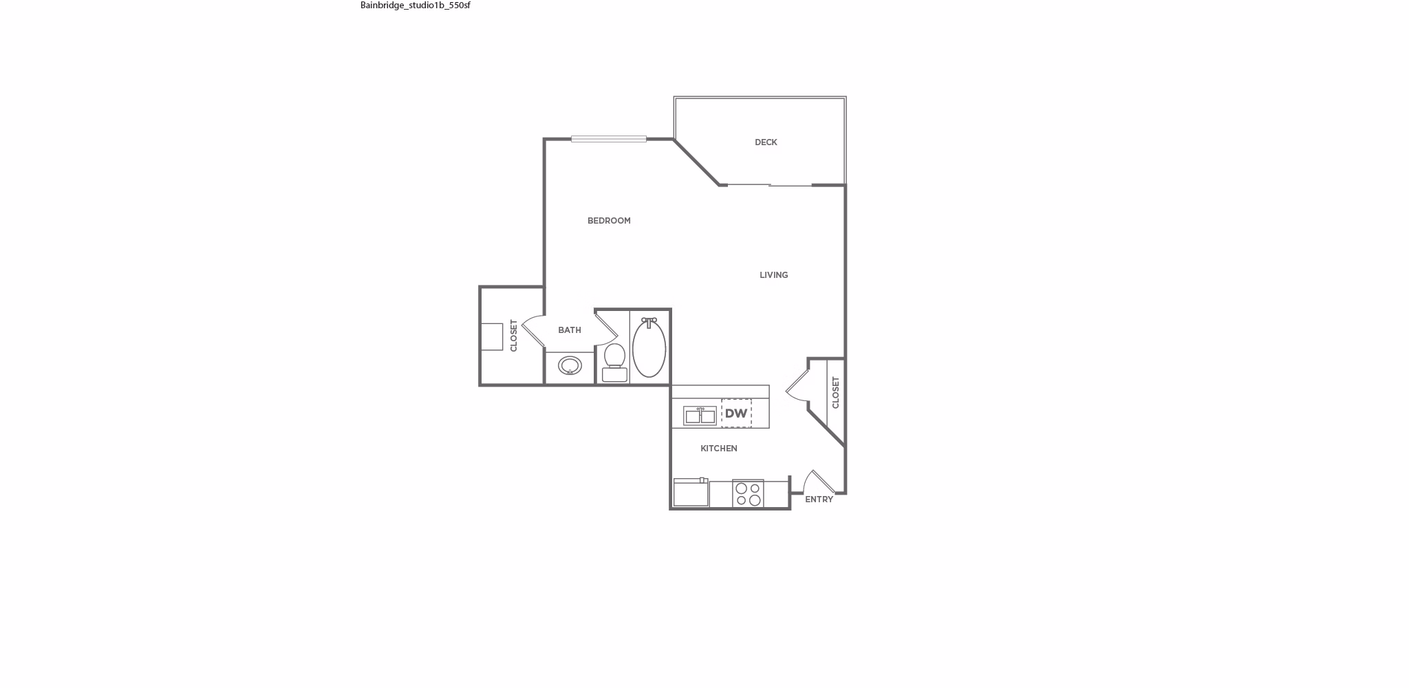 Studio 550 SF767743 floor plan at Avana Court Apartments