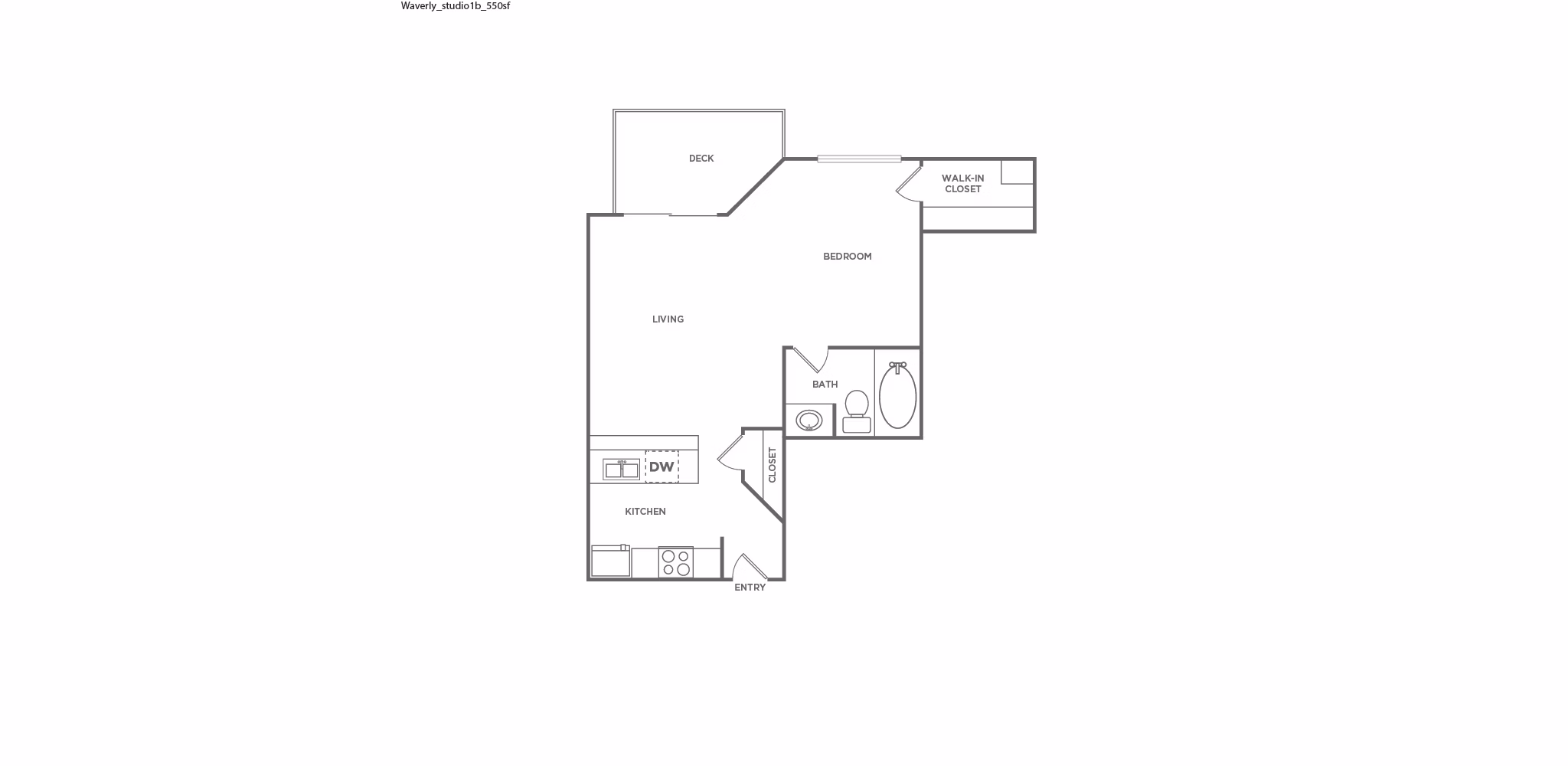 Studio 550 SF767440 floor plan at Avana Court Apartments