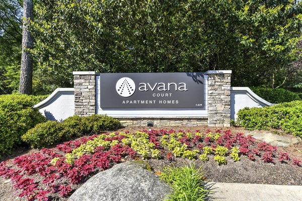 signage at Avana Court Apartments