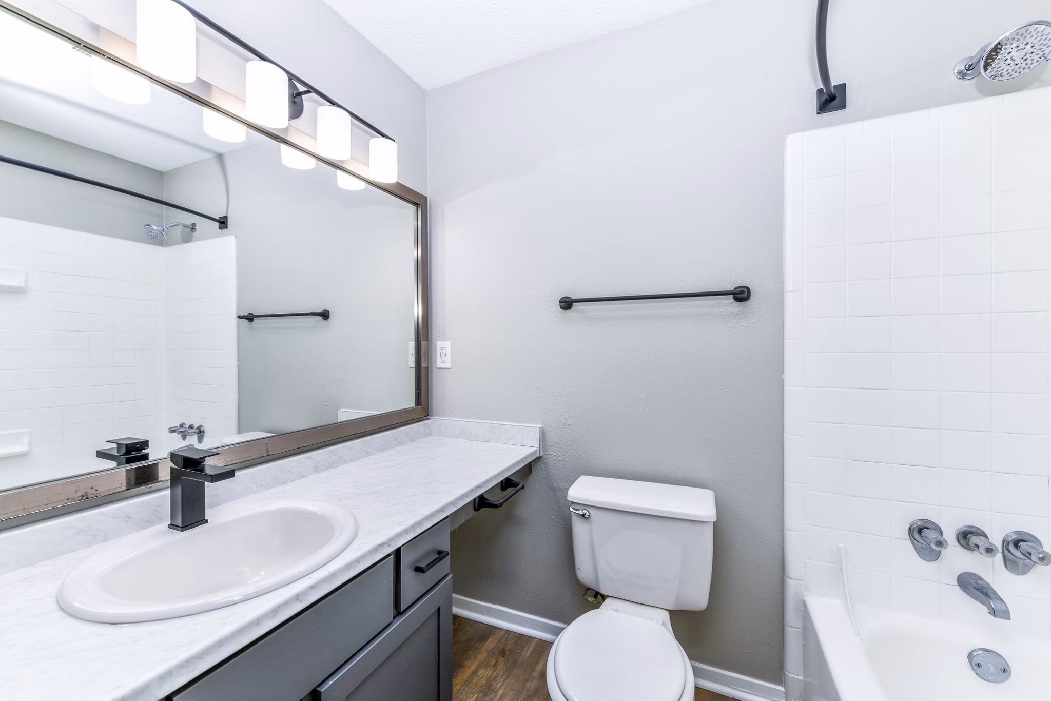 Modern bathroom with sleek fixtures at Avana Court Apartments luxury living space