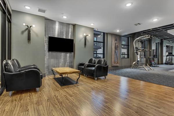 fitness center at The Academic Apartments