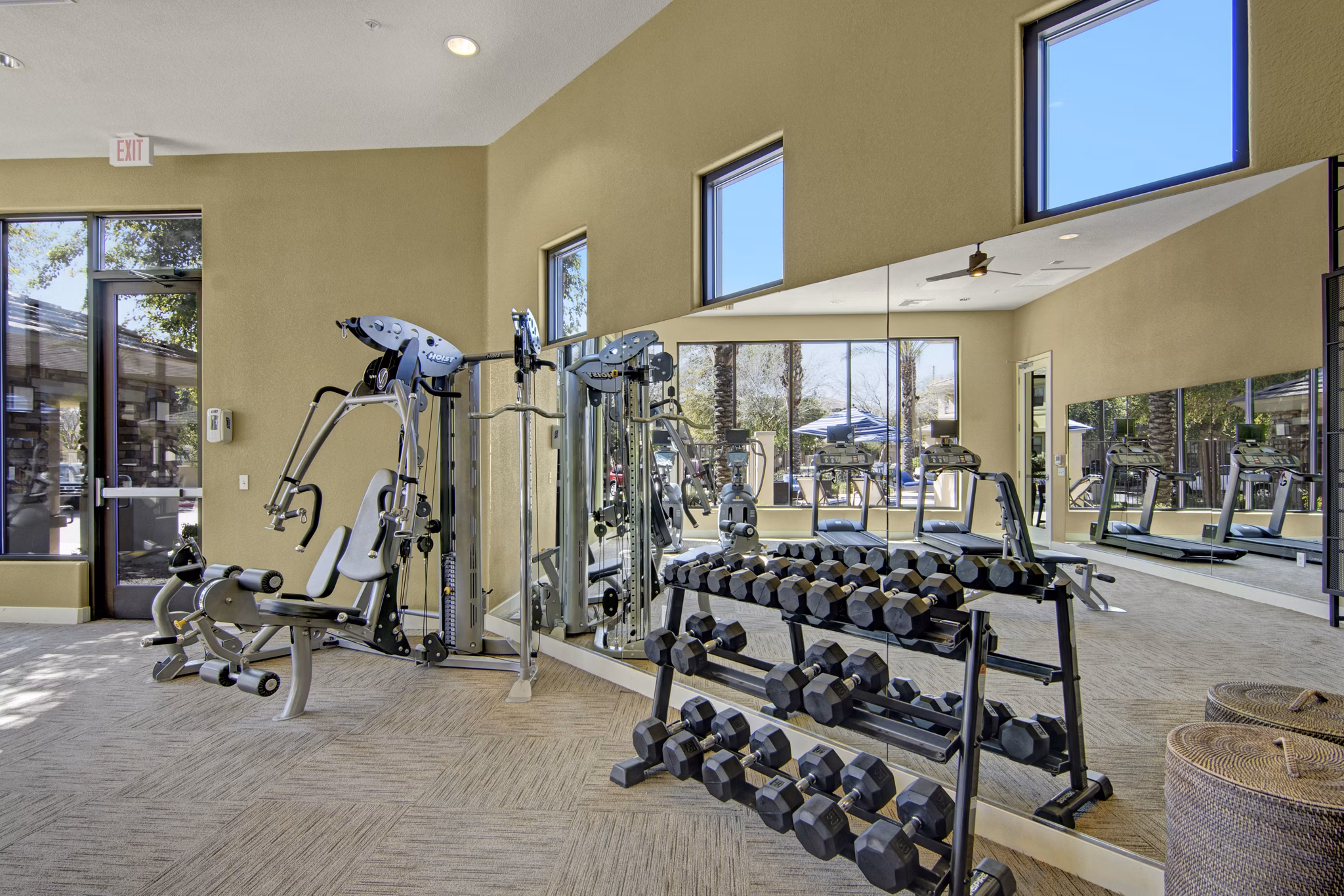 fitness center at Cobalt on 32nd Apartments