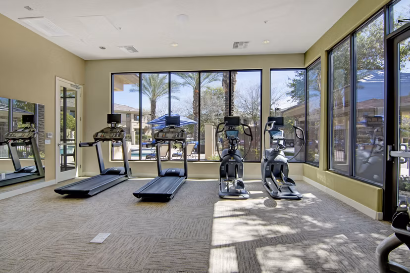 fitness center at Cobalt on 32nd Apartments