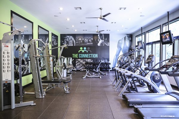 fitness center at Connection Apartments