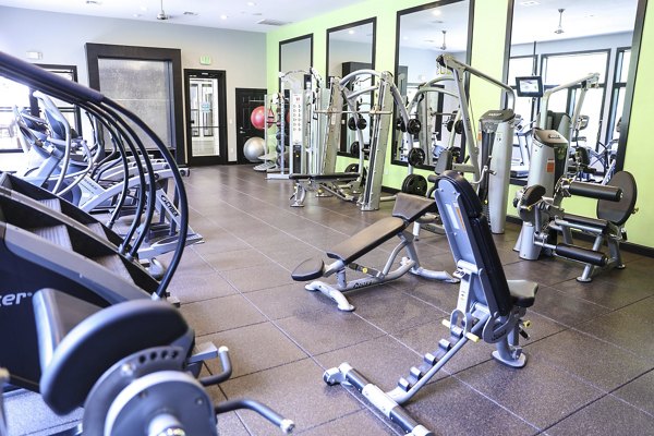 fitness center at Connection Apartments