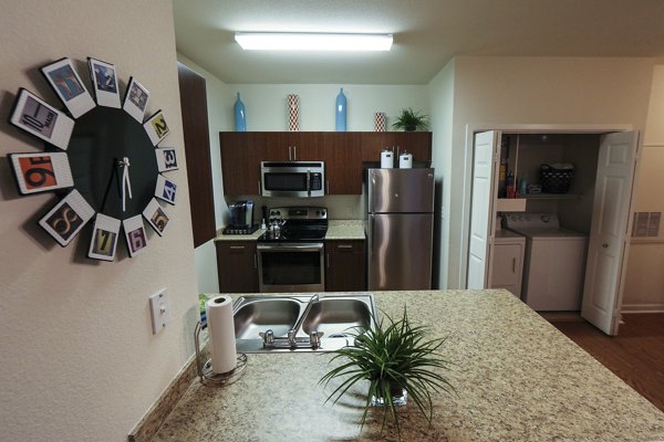 kitchen at Connection Apartments