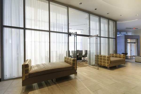 Clubhouse with stylish seating and modern decor at 2929 Weslayan Apartments