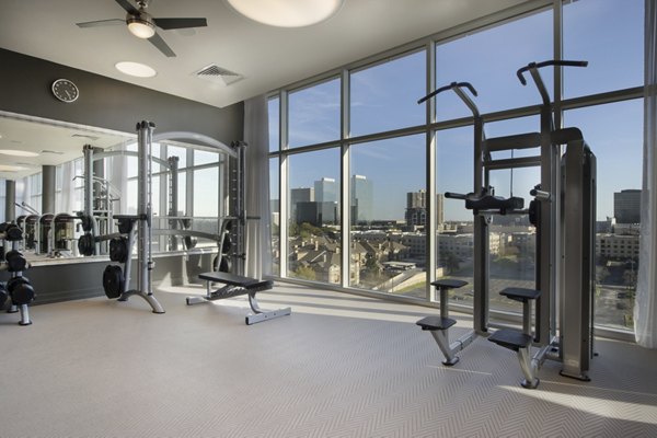 Fitness center with modern equipment at 2929 Weslayan Apartments fitness center
