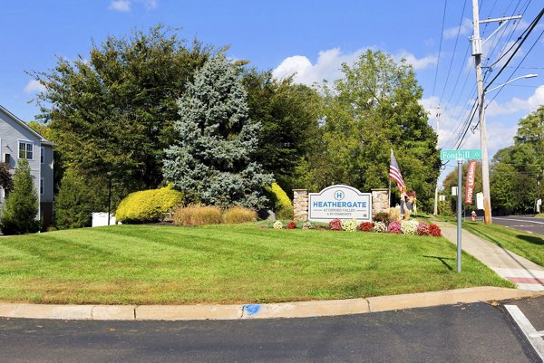 HeatherGate at Oxford Valley Apartments signage: Modern luxury apartments in scenic Oxford Valley location