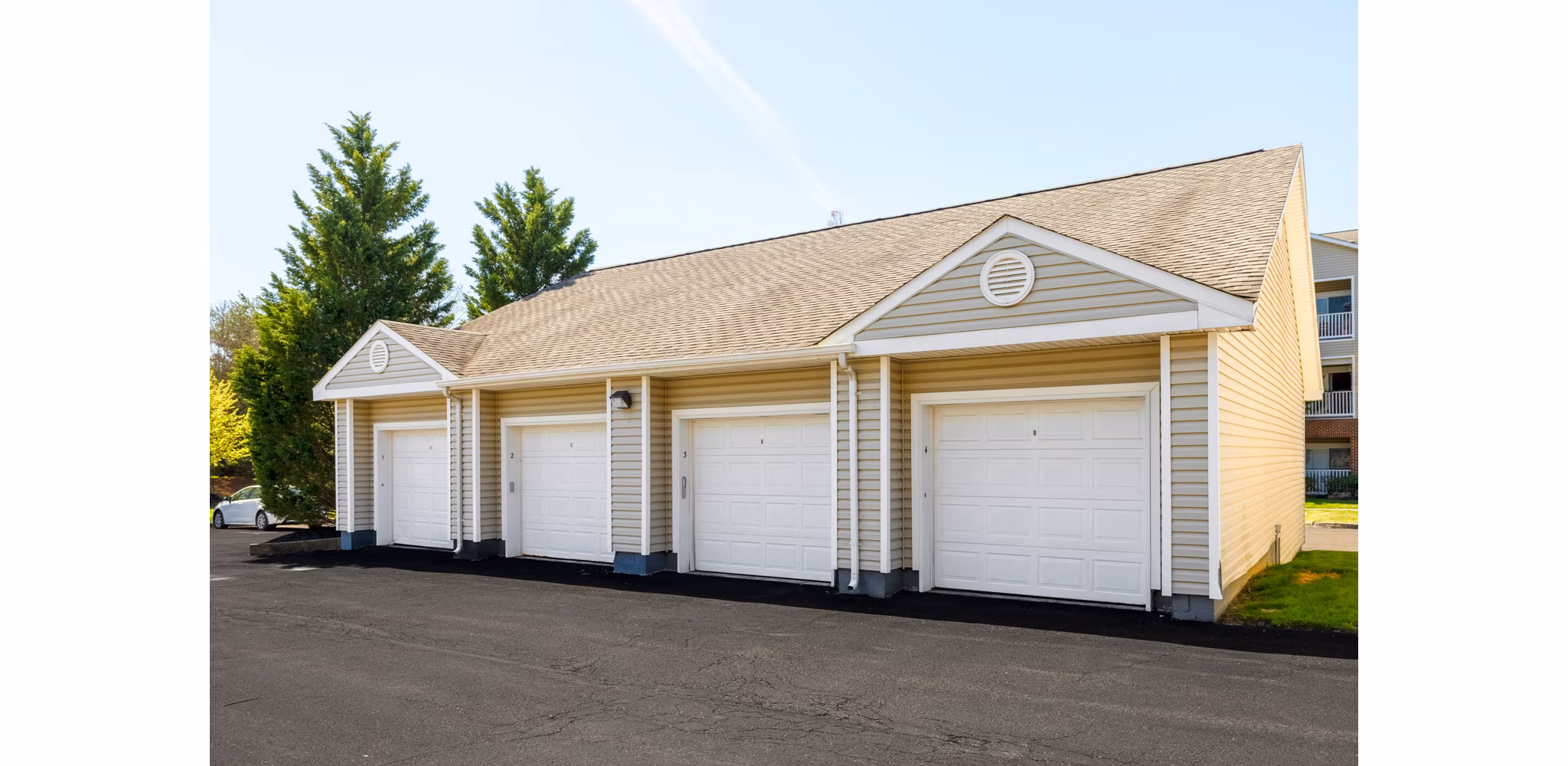 Covered parking garage at HeatherGate at Oxford Valley luxury apartments