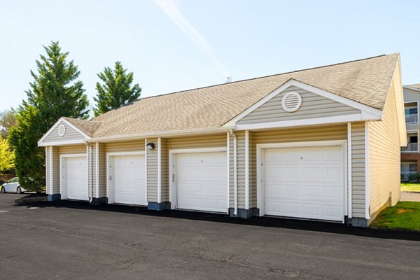 Covered parking garage at HeatherGate at Oxford Valley luxury apartments