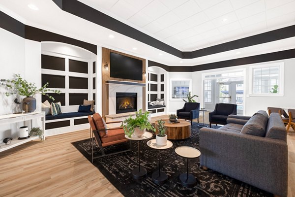 Modern clubhouse featuring cozy lounge areas and entertainment facilities at HeatherGate at Oxford Valley Apartments