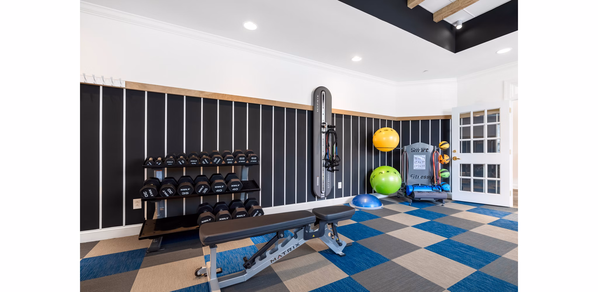 Modern fitness center with state-of-the-art equipment at HeatherGate at Oxford Valley Apartments