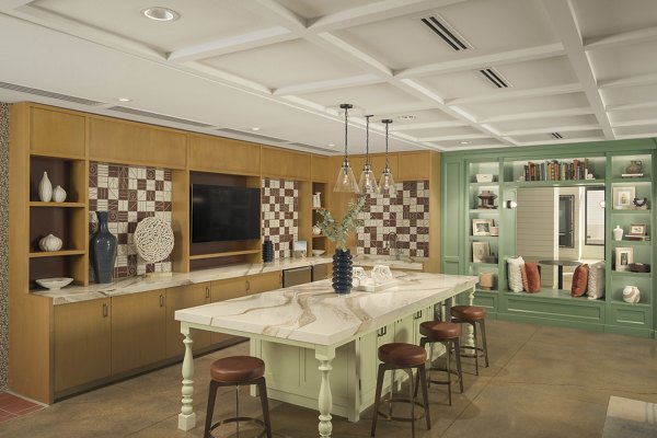 Elegant clubhouse with modern seating at The Tyler Apartments