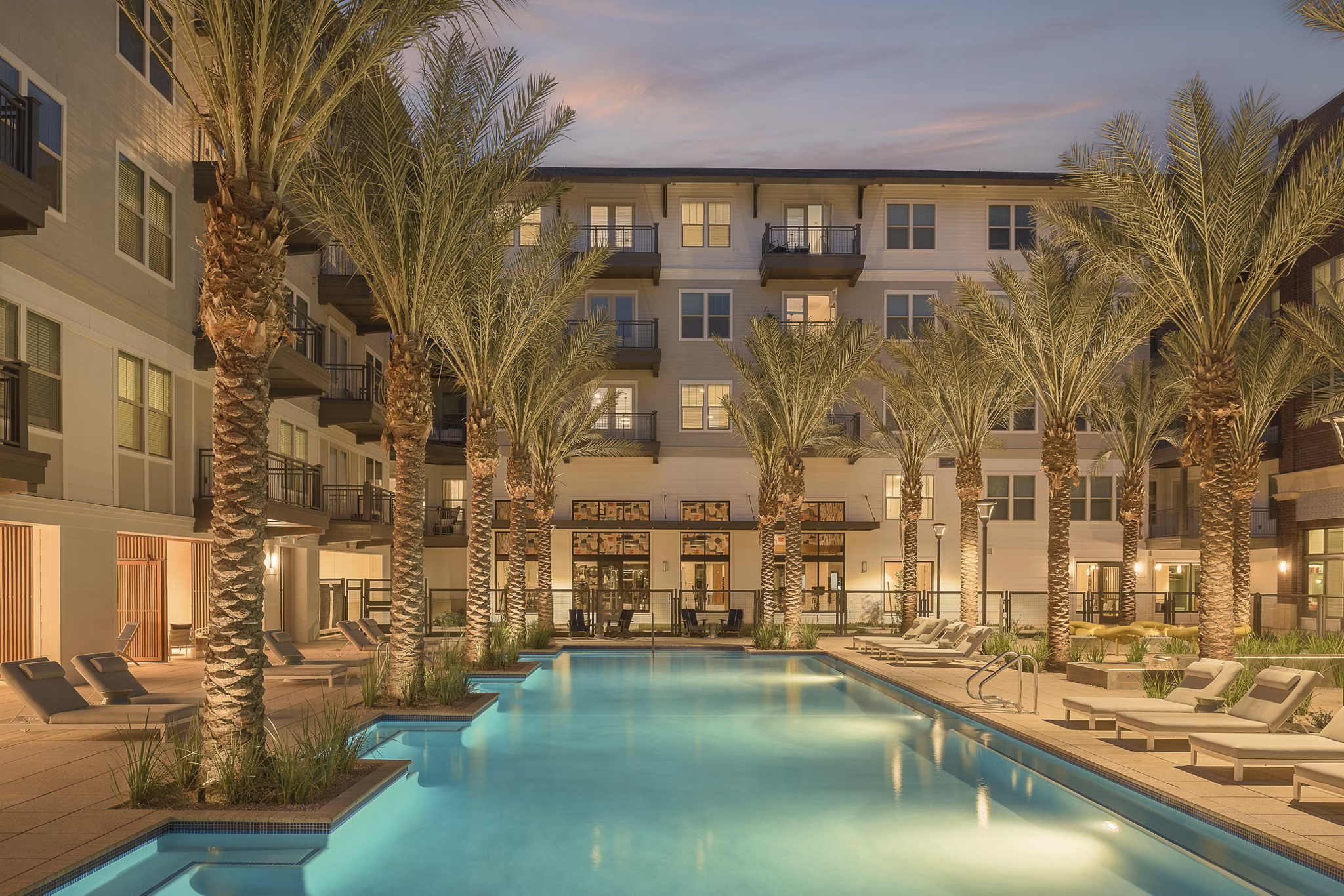Rooftop pool offering luxury relaxation at The Tyler Apartments