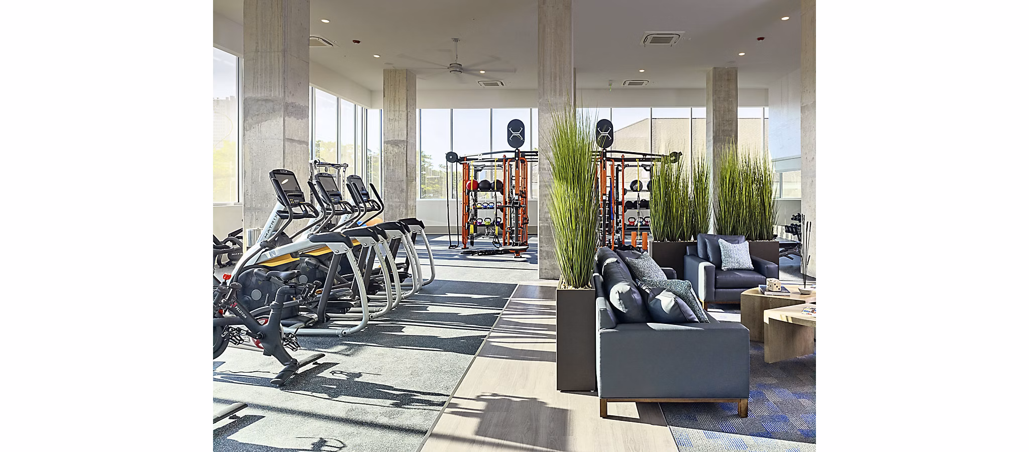 State-of-the-art fitness center with modern equipment at Generation Atlanta Apartments