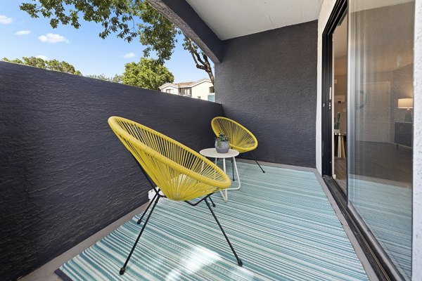 Spacious patio with outdoor seating at Morada Grande Apartments, a luxury Greystar property perfect for relaxation and entertainment