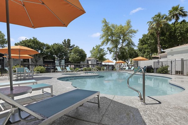Luxurious poolside lounging at Morada Grande Apartments, a premium feature of Greystar luxury apartments
