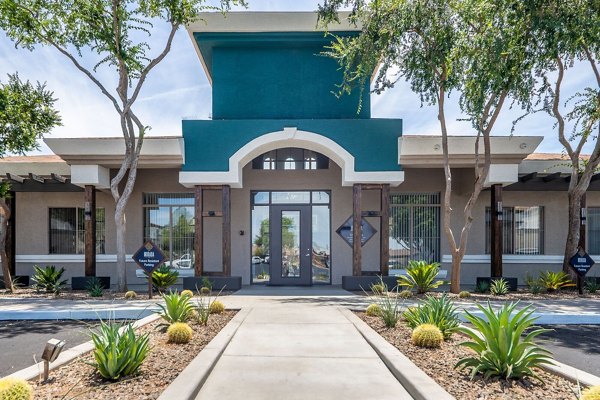 Modern clubhouse and leasing office at Morada Sky Apartments offering luxury living and amenities in a vibrant community setting