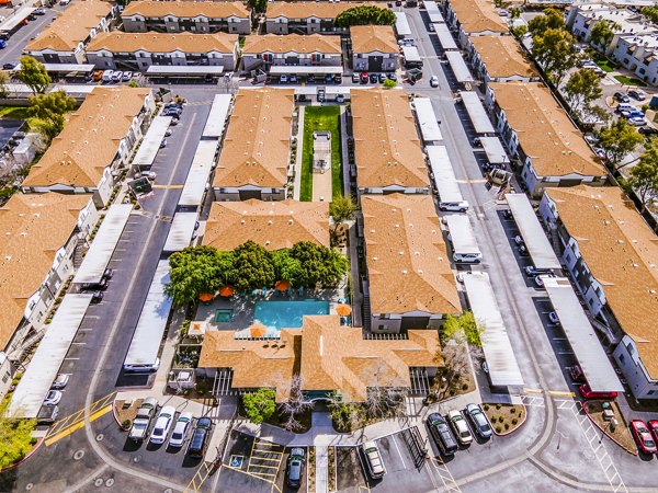 building exterior and pool at Morada Sky Apartments