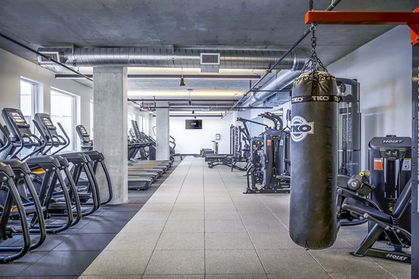 State-of-the-art fitness center at Union on Broadway Apartments with modern equipment