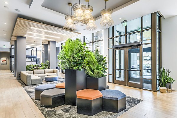 Elegant clubhouse and lobby with modern decor at The Accolade Apartments