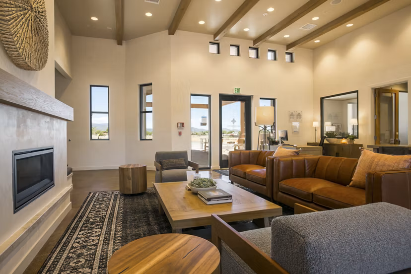 Elegant clubhouse with modern design in South Meadows Apartments
