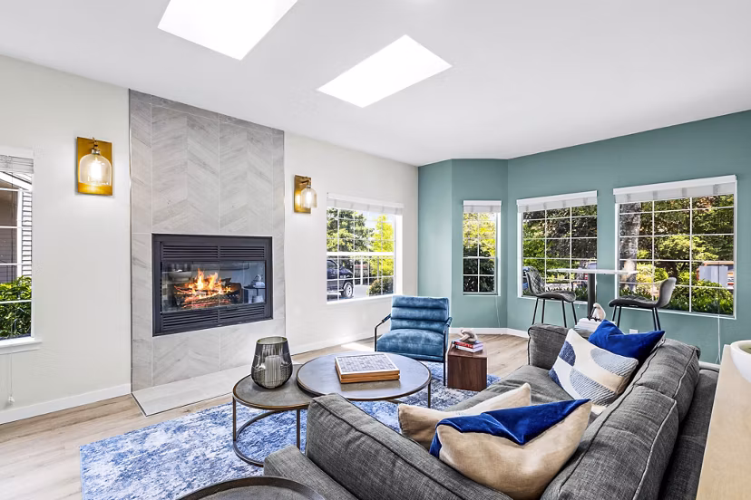 Modern clubhouse featuring luxury amenities at Avana West Hill Apartments in West Hill community