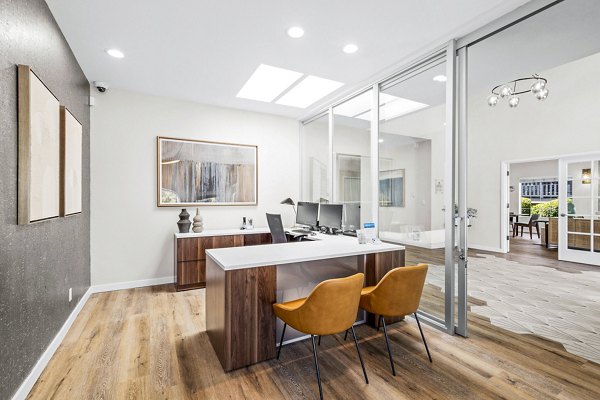 Modern clubhouse with elegant furnishings at Avana West Hill Apartments