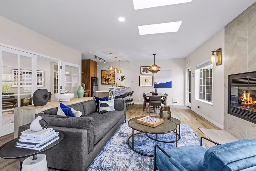 Elegant clubhouse with modern seating and decor at Avana West Hill Apartments