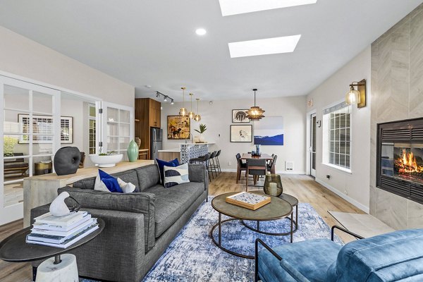 Elegant clubhouse with modern seating and decor at Avana West Hill Apartments