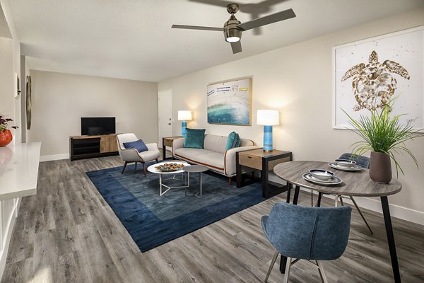 Elegant dining area with modern fixtures at Stone Arbor Apartments