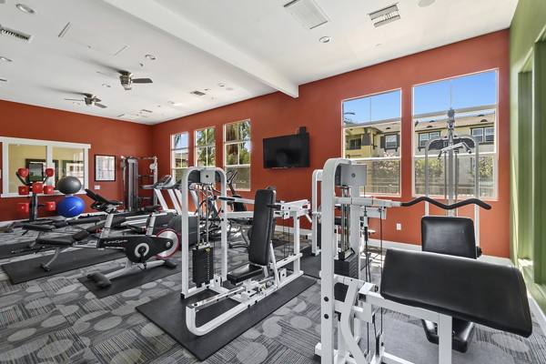 fitness center at Ridgeview Apartments