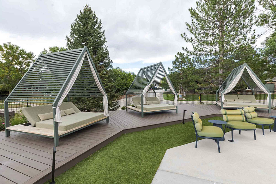 patio at Blue Ridge - Palomino Park Apartments 