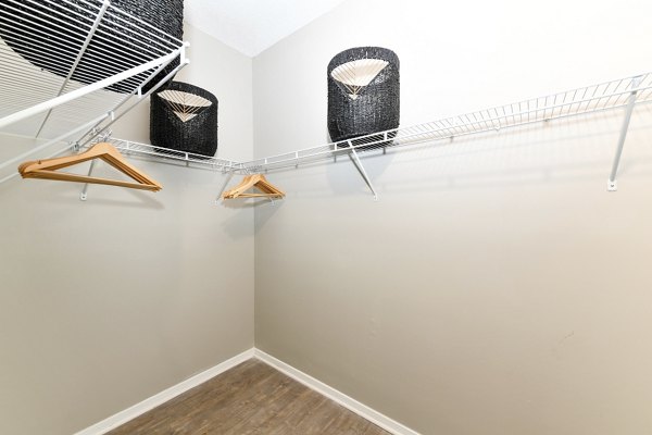 Spacious closet with built-in shelving at Avana Dunwoody Apartments